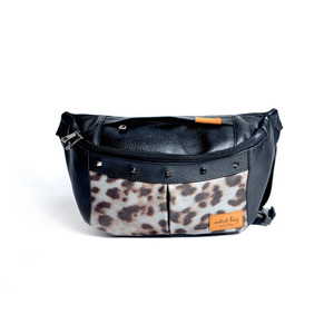 modern waist bag - Gray leopard